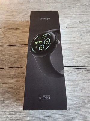Google Pixel Watch 3 45mm LTE Schwarz NEU & Ungeöffnet - Bild 1 von 2