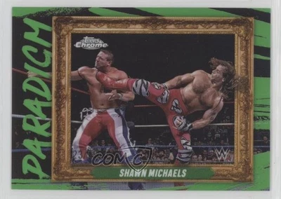 2025 Topps Chrome WWE Paradigm Green Refractor /99 Shawn Michaels #PAR-SML - Image 1 of 2