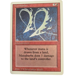 MTG Manabarbs Revised 3ED Rare Red Enchantment Magic the Gathering LP - Picture 1 of 2