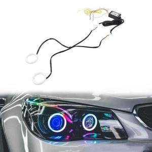 Control telefónico LED RGB luces ojos de ángel anillos halo faros DRL modernización - Imagen 1 de 19