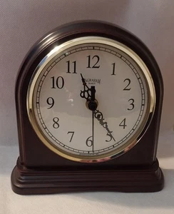 Vintage Ingraham Desk Clock Dark Walnut Toastmaster 1998 - Picture 1 of 7