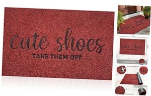 Funny Doormat Cute Shoes Take Them Off Door Mats Welcome Outside Mats for  - Picture 1 of 8