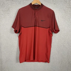 Nike Poloshirt Herren Large Rot Kurzarm Golf Blade Kragen Druckknopf Modern Fit - Bild 1 von 12