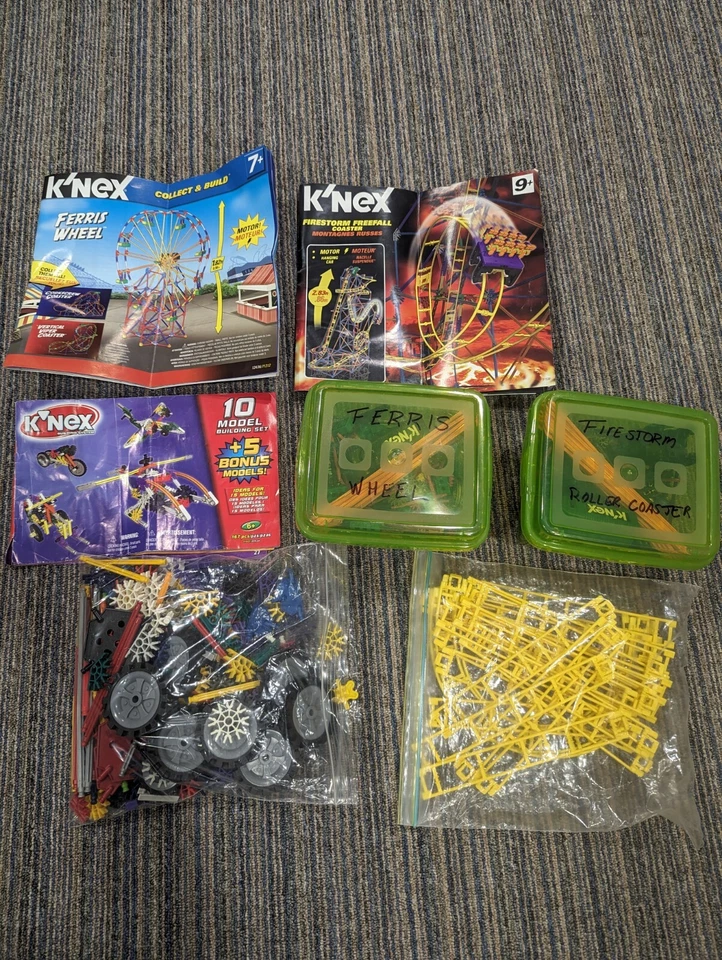 K'nex Firestorm Freefall 51539 + Rueda de la fortuna 71312 + Juego de modelos 11601 Foto 1 de 4