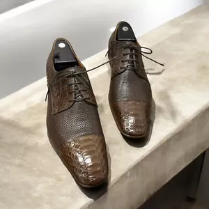 zapatos moreschi hombre 8 serpiente pitón derby - Imagen 1 de 10