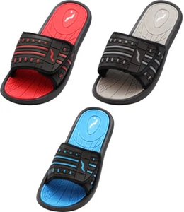 NORTY - Young Men's Shower Beach Pool Strap Slide Sandal - RUNS 1 SIZE SMALL - Picture 1 of 22