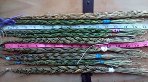 9 SWEETGRASS Braid Organic Native American Smudge Natural Vanilla YOGA Incense - Picture 1 of 12
