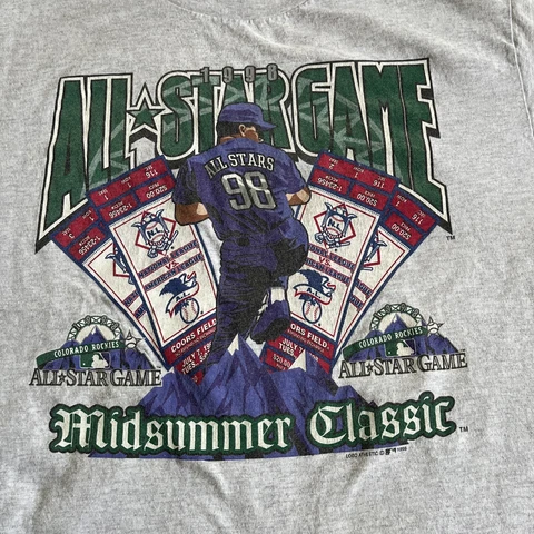 Vtg MLB Colorado Rockies 1998 Allstar Game Midsummer Classic T-Shirt Size Mens L Cover