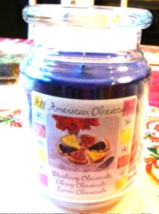  BLUEBERRY CHERRY LEMON CANDLE American Greetings Co 20 oz Jar CHEESECAKE - Picture 1 of 4