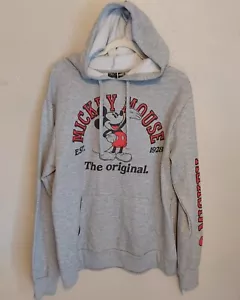 Disney Mickey Mouse Hoodie Sweater Gray Mens Size Large New - Imagen 1 de 1