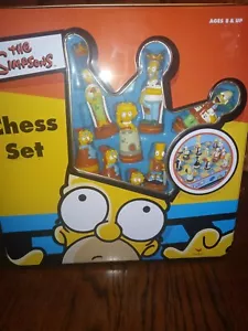 The Simpsons Vintage Chess Set In Tin Collectors Box - 1998 - Picture 1 of 6