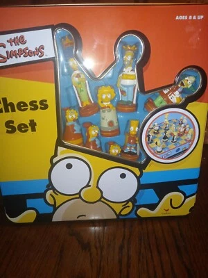 The Simpsons Vintage Chess Set In Tin Collectors Box - 1998 - Image 1 of 4