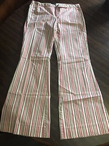 NWOT The Limited Drew Fit Mid Rise Flare Leg Stripe Pants 10 - Picture 1 of 6