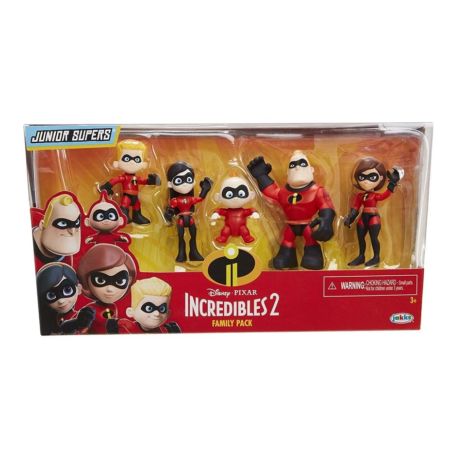 JAKKS Pacific The Incredibles 2 Family 5-Pack Junior Supers Action Figures