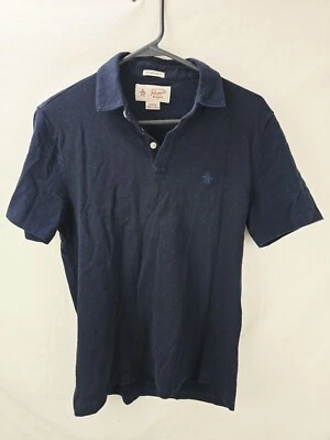Original Penguin Men’s Small Heritage Slim Fit Polo Blue Short Sleeve - Image 1 of 4