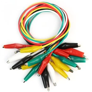 10 Pcs Colorful Double Ended Alligator Clips Test Lead Jumper Wires - Picture 1 of 3