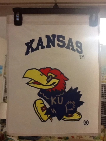 Kansas Jayhawks Flag Factory Garden Flag; 14'' x 16.5''; NCAA Football; Big 12 Cover