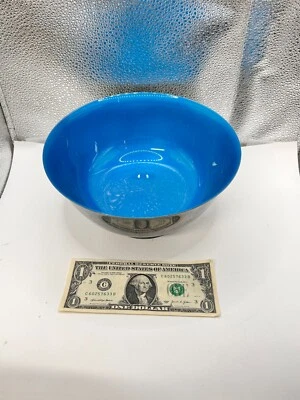 Vintage Reed & Barton The Paul Revere Torquoise Blue Enamel #104 4" Footed Bowl - Image 1 of 4