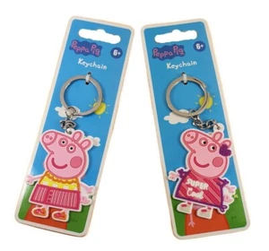 Peppa Pig Rubber Keyring Key Ring Key Chain Bag Charm - Picture 1 of 3