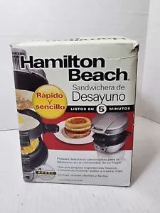 Hamilton Beach Breakfast Sandwich Maker 25475 (Ready In 5 Minutes) NEW Set Desc. - Picture 1 of 4