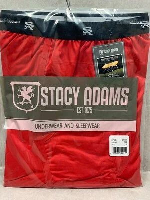 NEW POLY BAG MEN'S Stacy Adams Moisture Wicking Comfort Blend SHORT BRIEFS S-4XL - Image 1 of 4