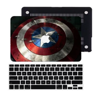 2in1 Captain America Shield Paints Matte Hard Case Cover For New Macbook Pro Air - Picture 1 of 7