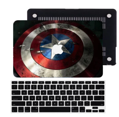 2in1 Captain America Shield Paints Matte Hard Case Cover For New Macbook Pro Air - Image 1 of 4