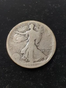 1916 D HALF DOLLAR WALKING LIBERTY OBVERSE MM - Picture 1 of 2
