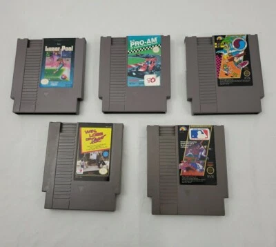 R.C. Pro-Am Nintendo Entertainment System, 1988 NES Lot Bundle Lunar Pool Wood  - Image 1 of 4
