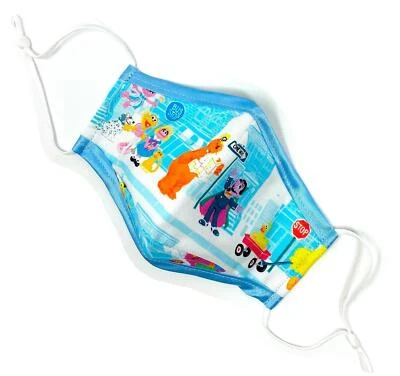 Máscara de BengC Big Bird Elmo Street Reading Personajes Azul ADULTO Mascarilla Foto 1 de 4