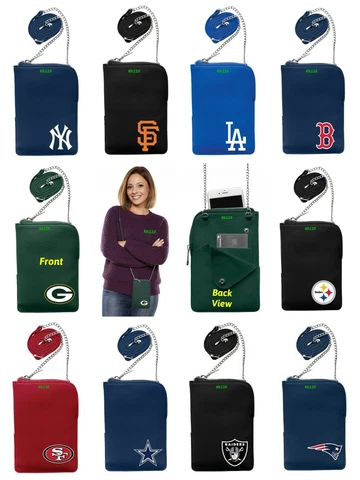 NFL ,MLB,NHL Team Pebble Smart Crossbody Purse /Organizer Cover