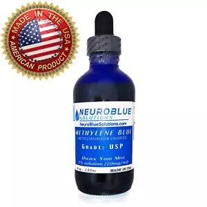 4oz - Methylene Blue 1% - 120 mL USP Pharmaceutical Grade 1200mg! - Ultra Pure - Picture 1 of 8