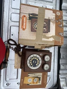Untested Wooden Genuie Bell “Country Junction" Rotary Telephone W/Warranty Cert. - Picture 1 of 15