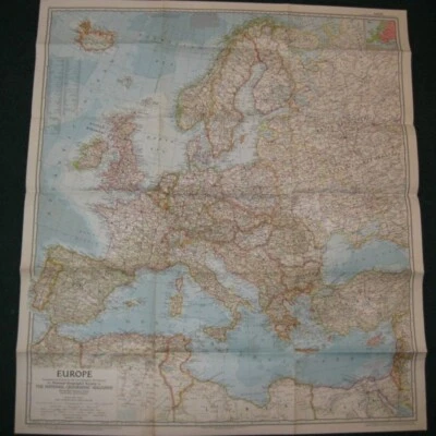 1957 EUROPE NATIONAL GEOGRAPHIC MAP - Image 1 of 2