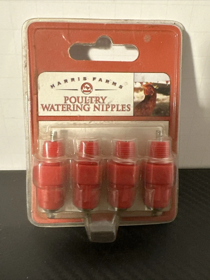 NOS 4 Pack Harris Farms 1261 Poultry Watering Nipples