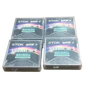 TDK LTO Ultrium 3 - 400/800GB Data Cartridge Set of 4 Sealed - Picture 1 of 3