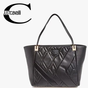 Just Cavalli Black Shoulder Tote/Handbag - Authentic Bags by BagaholiX (B422) - Picture 1 of 12