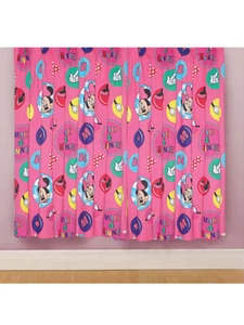 Disney Minnie Mouse 2 piezas Cortinas Acabadas Set L 183cm x B 168cm Mickey - Imagen 1 de 3