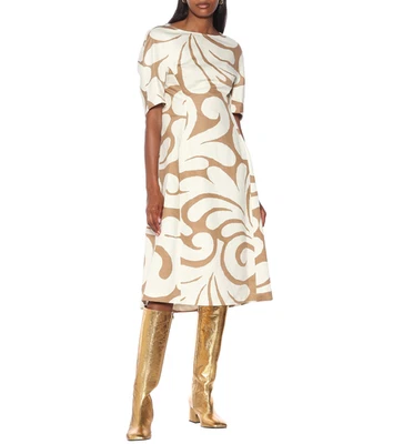 Nuevo con etiquetas Vestido midi estampado Marni algodón y lino talla IT40 US 4 $1,450 Foto 1 de 4