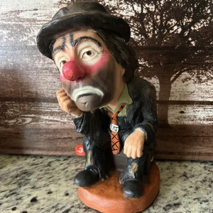 Emmett Kelly Jr “Weary Willie” Sad Sitting Hobo Clown 13” Statue ESCO 1993 - Picture 1 of 7