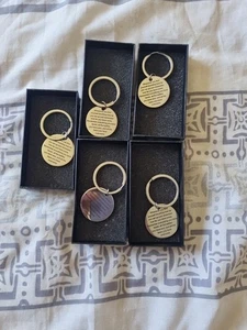 5 X Inspirational  Keychain Friendship Metal Stainless Steel NEW - Picture 1 of 2
