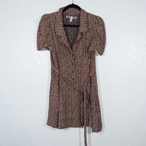 Mini Camisa Vestido Crowley Floral Negro Años 90 Urban Outfitters Talla Grande - Imagen 1 de 8
