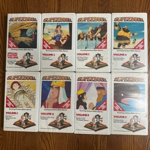 Superbook VHS Volume 2-6 8 & 9 Easter Clamshell Animated Bible Stories Christian - Picture 1 of 13