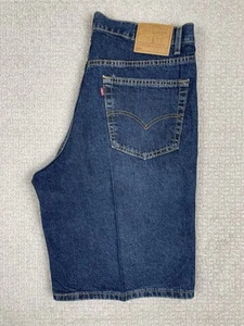 Pantaloncini corti vintage Levi’s 550 da uomo taglia 40 pantaloncini jeans denim scuro made in USA - Foto 1 di 8