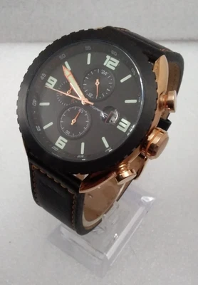 Morphic Hombres M64 Cronógrafo Fecha Reloj Correa Cuero Sin Usar PVP £450! Foto 1 de 4