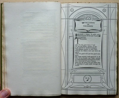 Ricketts, Charles Vale Press limited edition 1901 'The Taming of the Shrew' 1st. - Image 1 of 4