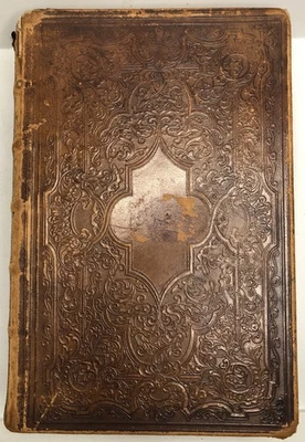 1867 Leather Bound Old & New Testament Family Bible-Baldwin-Humphrey - Image 1 of 4