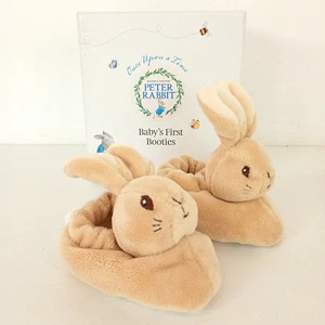 Peter Rabbit Baby's First Booties Rabbit Slippers W/ Rattle - Size 0-6 months - Picture 1 of 6