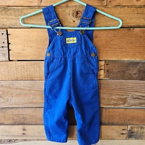 VTG Genuine Roebucks Sears Vintage 12 months cotton Royal Blue Overalls USA - Picture 1 of 10