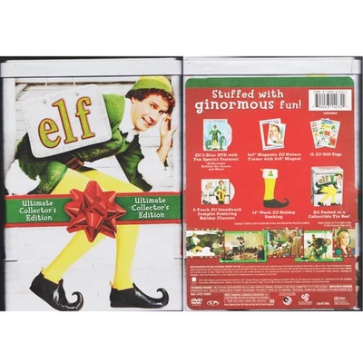 Elf (DVD 2003, 3-Disc Set, Ultimate Coll Ed Tin)  Will Ferrell  James Caan - Image 1 of 4